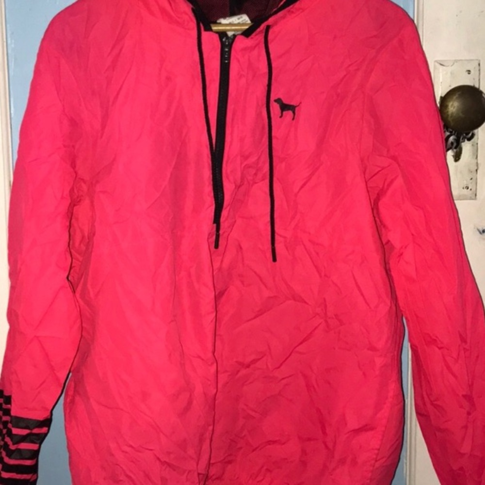 Pink rain coat